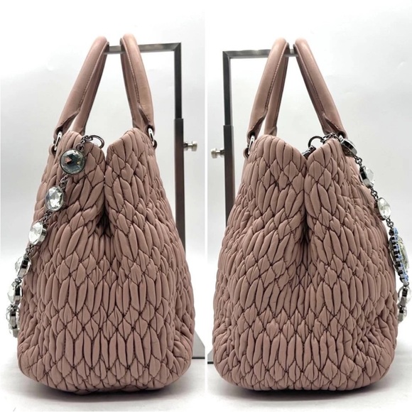 Miu Miu Blush Quilted Satchel - Picture 4 of 13